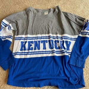 PINK University of Kentucky Striped Tri-Color Lounge Shirt